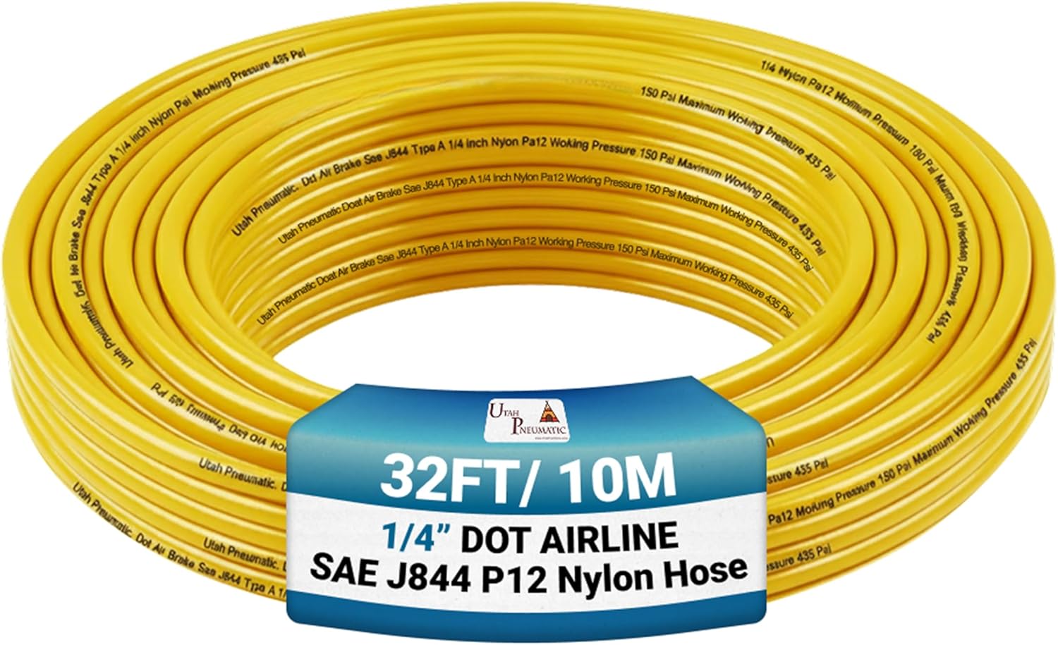 1/4 nylon dot air line 32.8 feet yellow