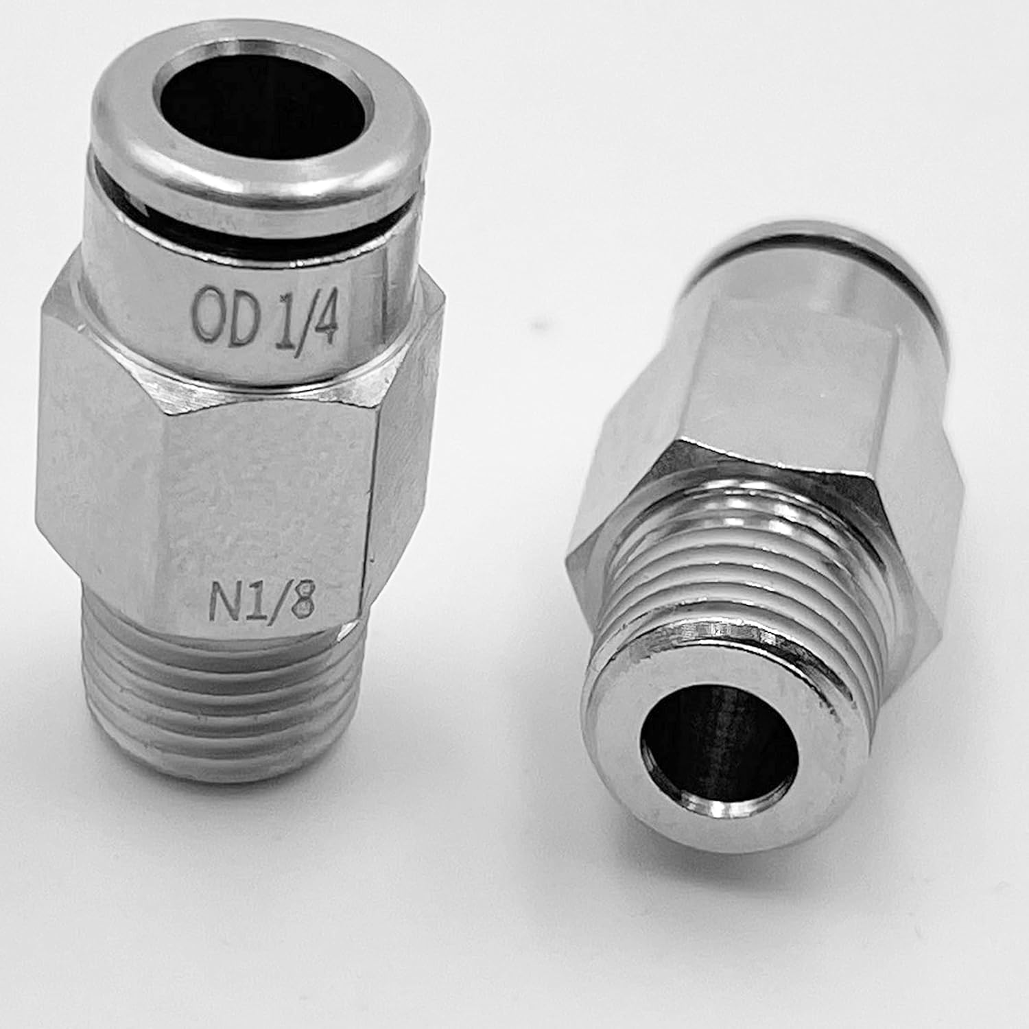 Push-To-Connect Air Fittings1/4"Od 1/8" Npt (5 Pack)