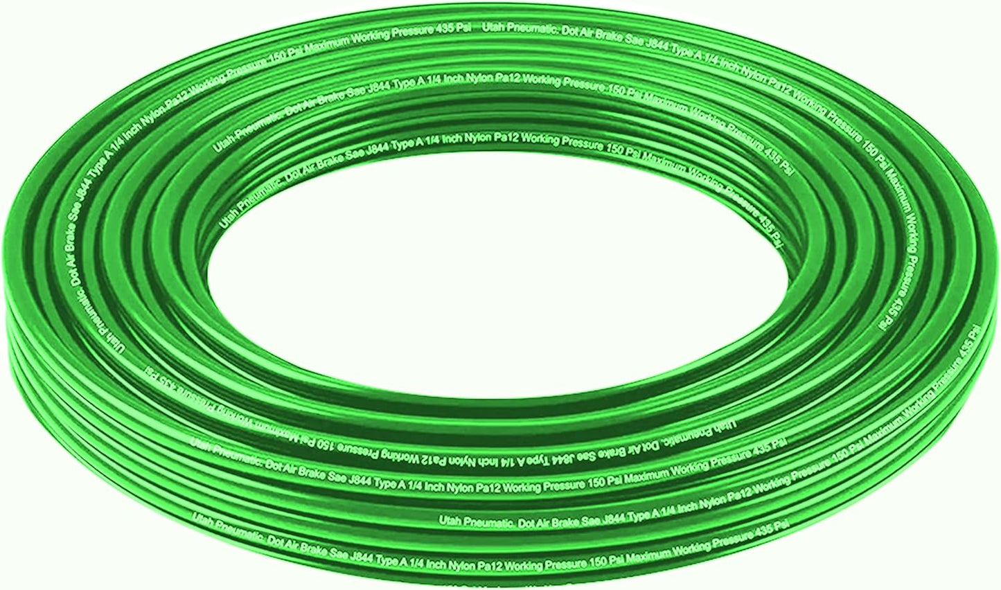1/4 Dot Air Line 0.25" Od 32.8 Feet 10 Meters Saej844 Nylon 1/4 Hose Dot Approved