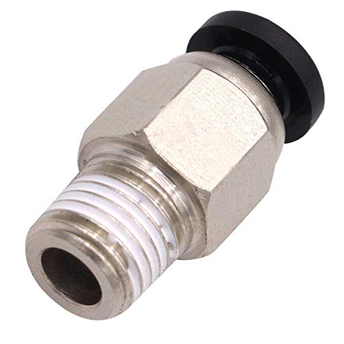 Push to Connect Air Fittings 8mm Od 1/4" Npt Straight Union 10 pack