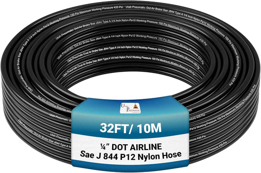 1/4 Dot Air Line 0.25" Od 32.8 Feet  Nylon Tubing