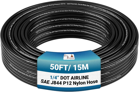 1/4 Dot Air Line 0.25" Od 50 Feet  Nylon Tubing