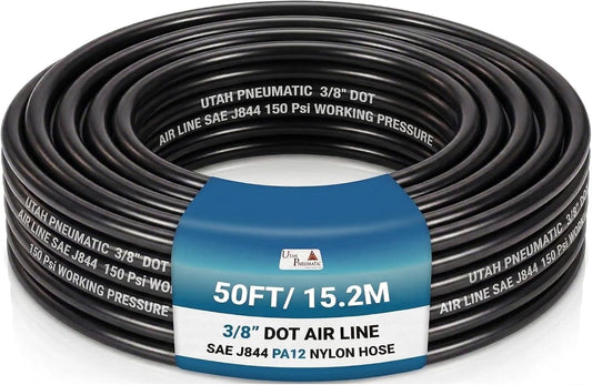 UTAH PNEUMATIC 3/8 inch DOT Air Brake Nylon Tubing 50 Feet Black