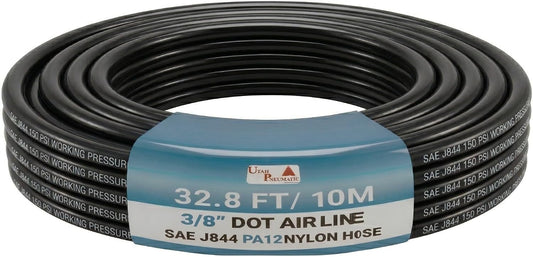 UTAH PNEUMATIC 3/8 inch DOT Air Brake Nylon Tubing 32.8 Feet Black