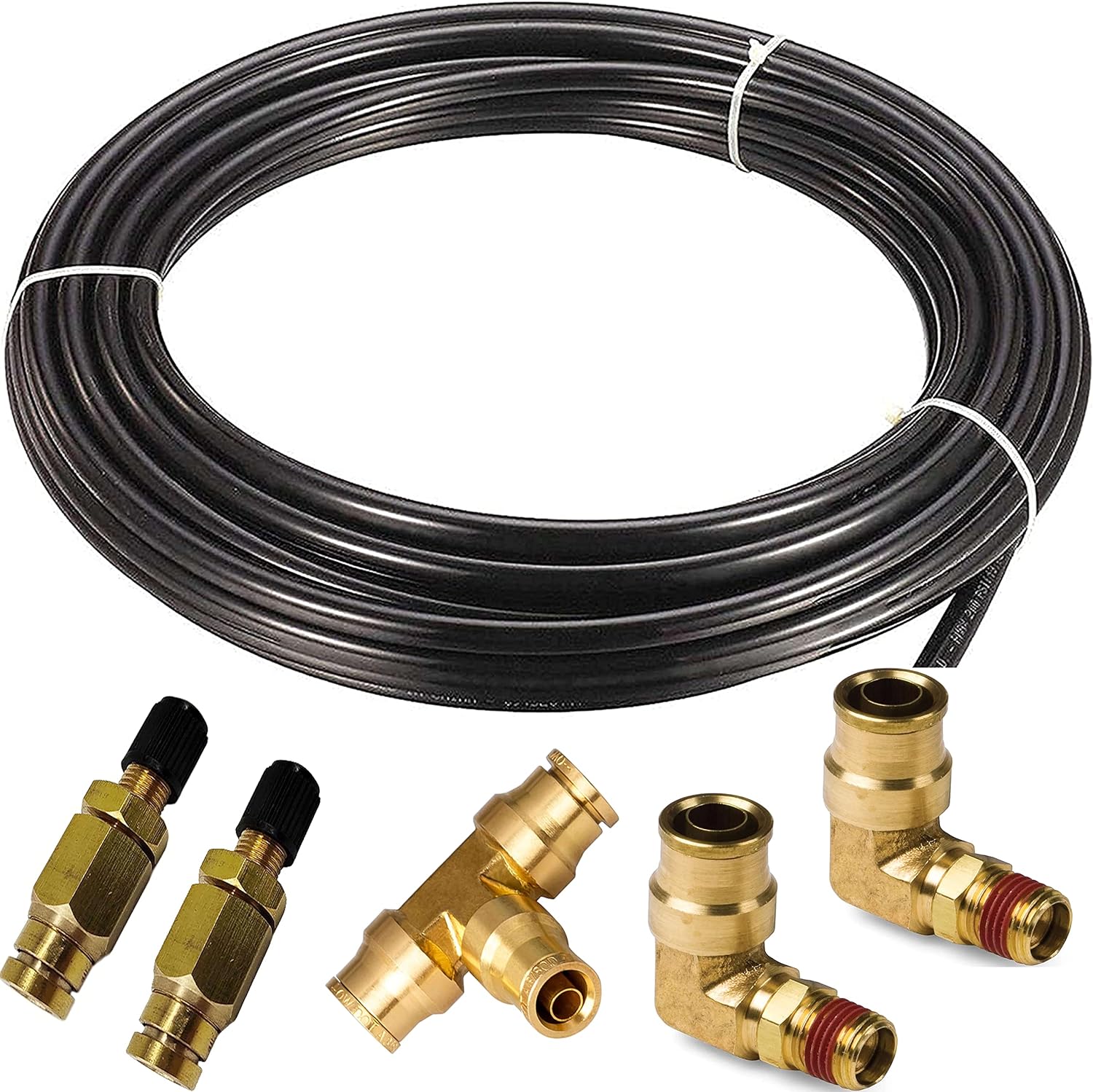 thumbnail image 2 of 50 FT 1/4 Inch DOT Air Line Kit With Brass Fittings – For Air Bag Suspension 2 of 5
