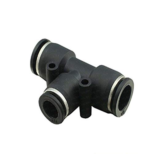 Utah Pneumatic 10 Pack Plastic Push to Connect Fittings Tube Connect tee 3/8 inch od Push Fit Fittings Tube Fittings Push Lock (tee 3/8)