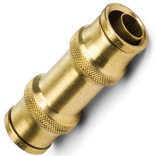 Pack of 2 1/4" Od D.O.T Approved Brass Push to Connect Straight Union for Saej844 Nylon Air Brake Tube Applications