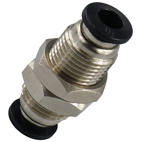 Push to Connect , Bulkhead Union – 1/4" X 1/4" Tube OD (5 Pack)